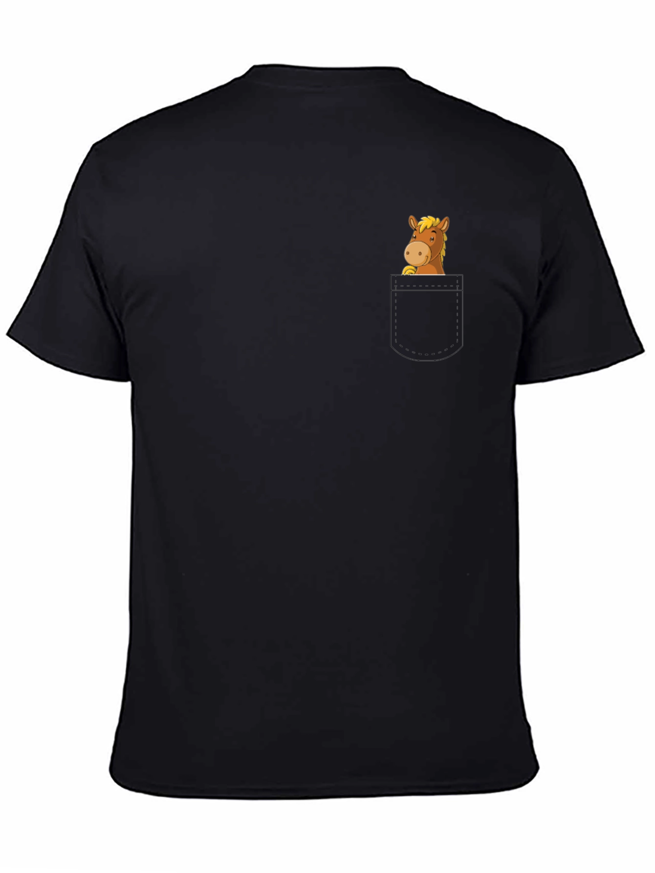 Horse in Pocket Graphic T-Shirt - Mens