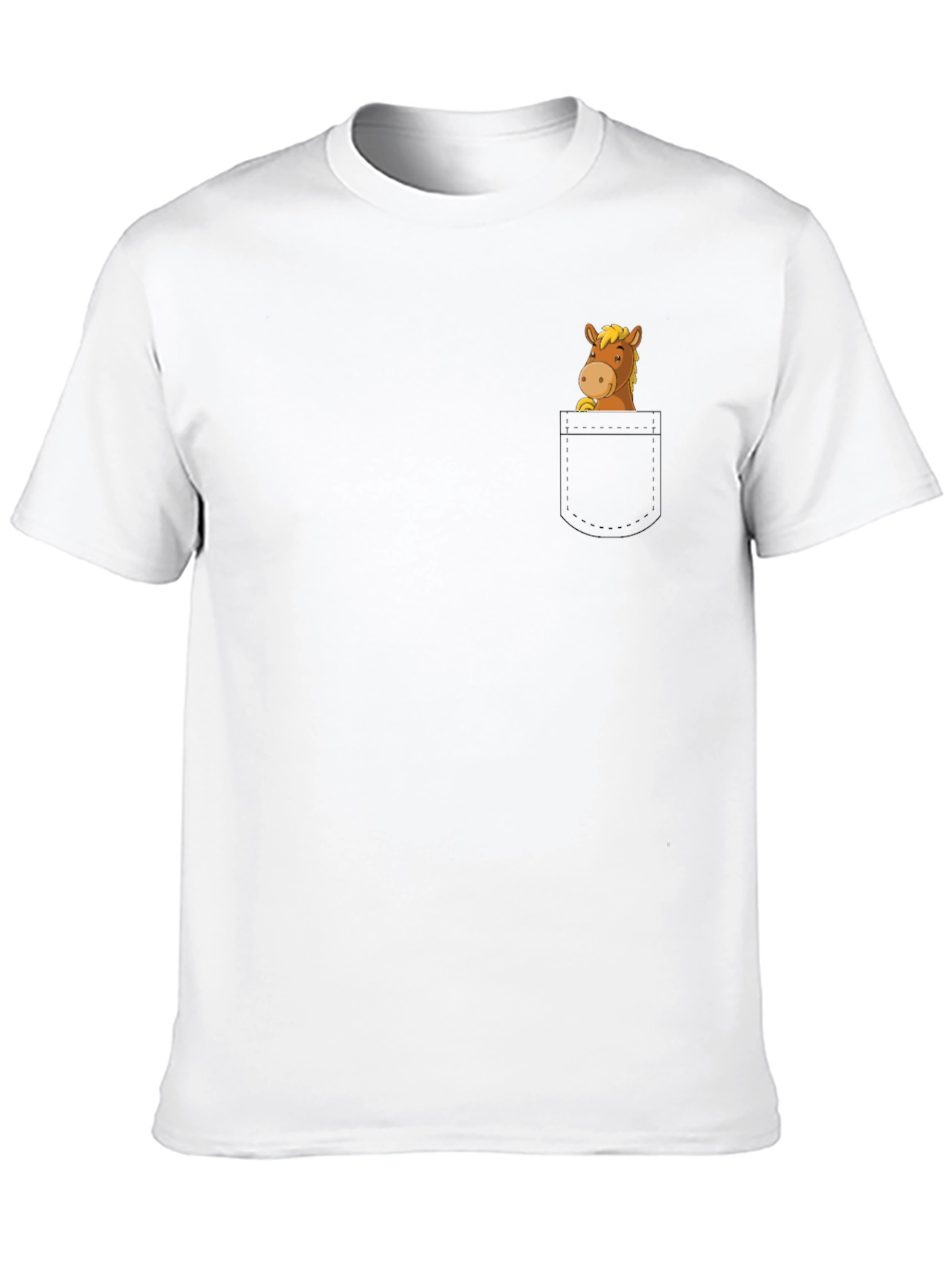 Horse in Pocket Graphic T-Shirt - Mens