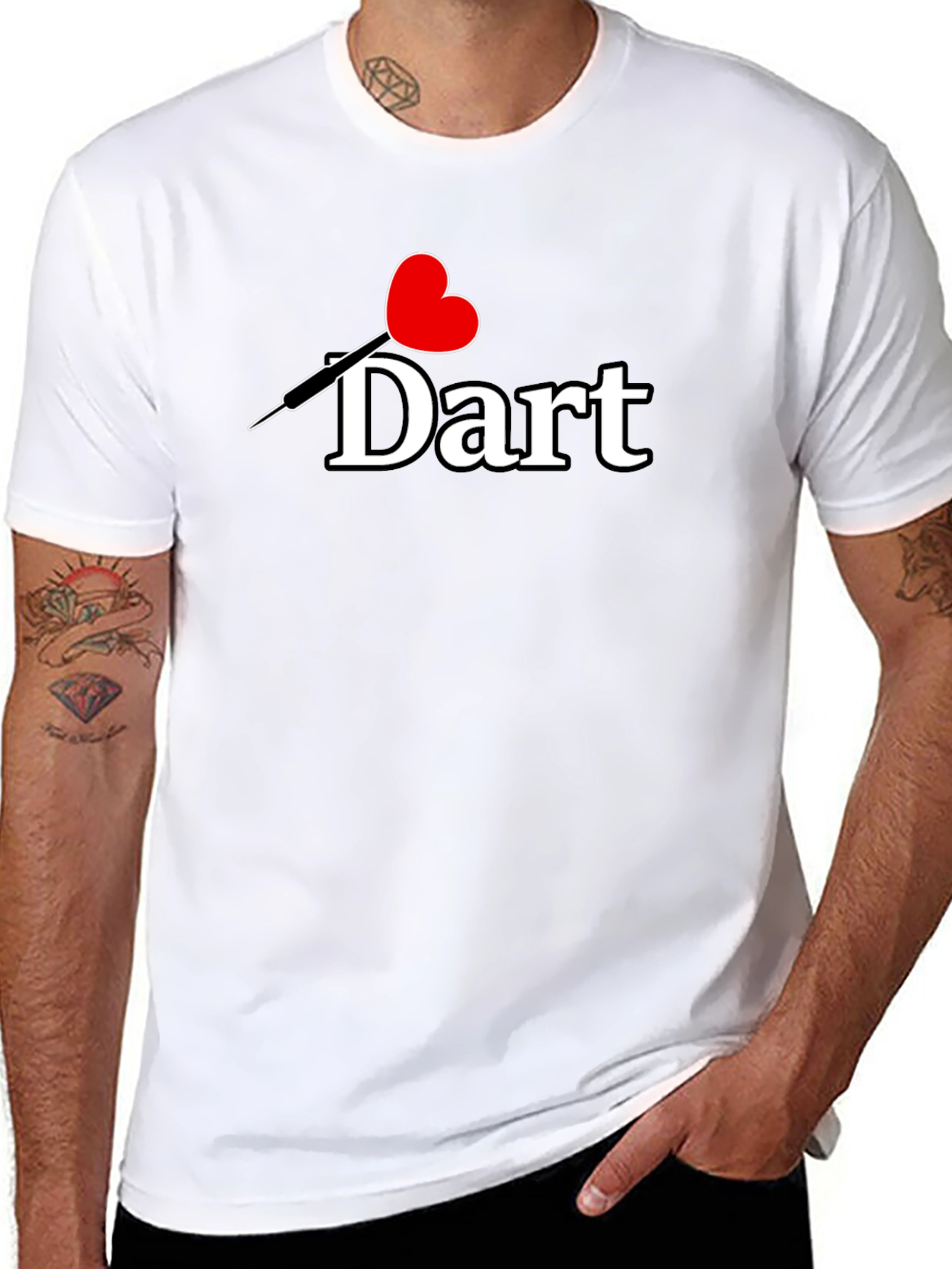 I Heart Dart T-Shirt - Novelty Graphic Tee