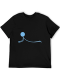 Yoga Stick Figure T-Shirt - Relaxed Fit Cotton Tee