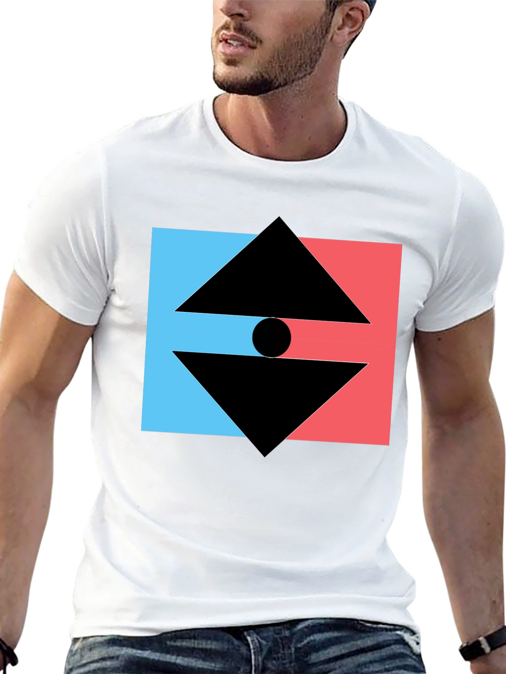 Geometric Graphic Tee - Modern Design T-Shirt