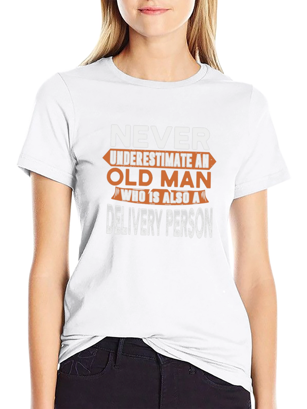 Never Underestimate an Old Man Delivery Person T-Shirt