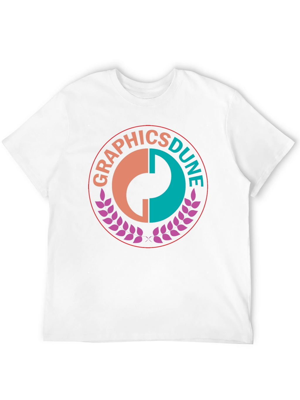 Graphics Dune Tee - Stylish Round Logo Black T-Shirt