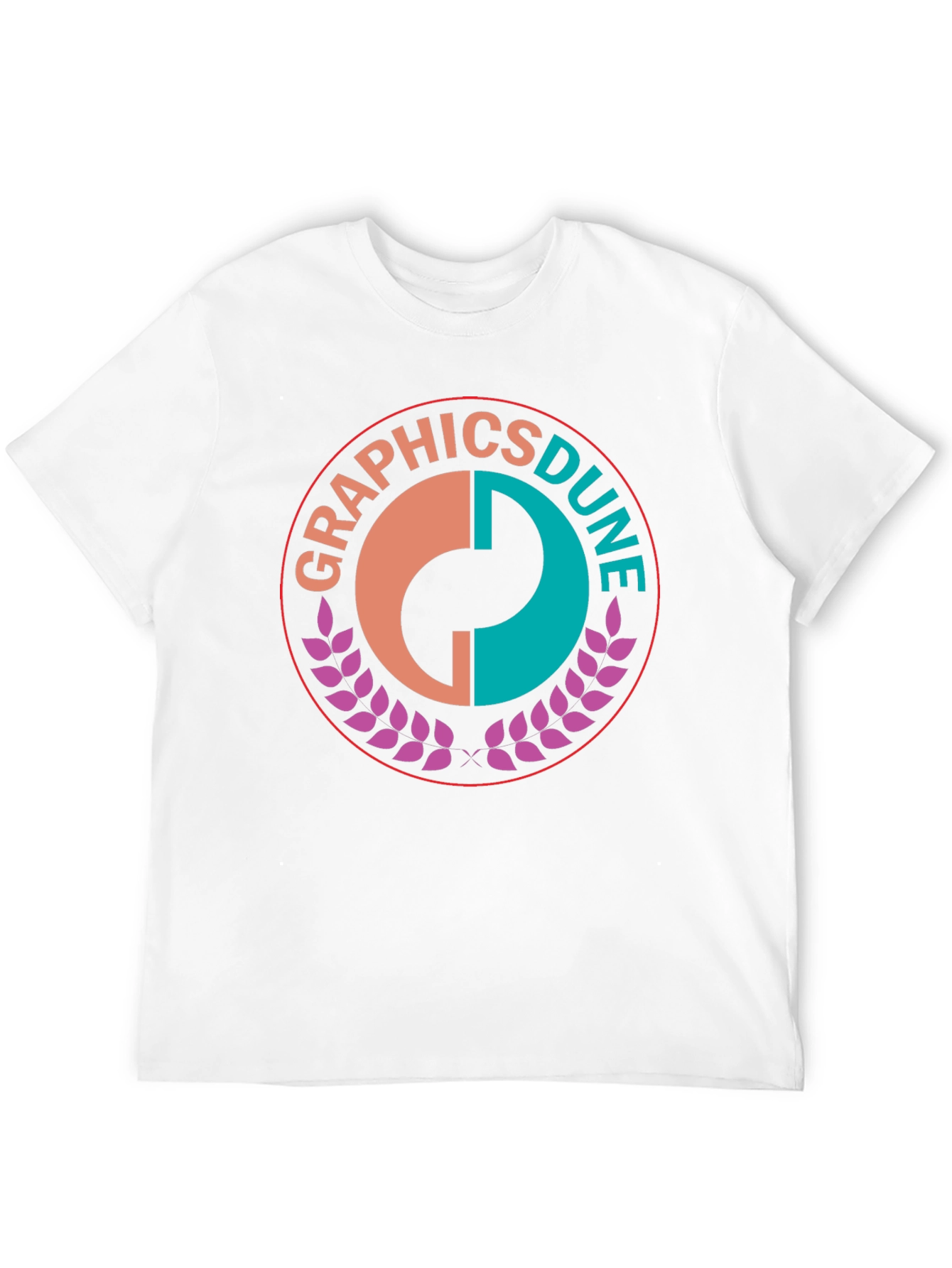 Graphics Dune Tee - Stylish Round Logo Black T-Shirt