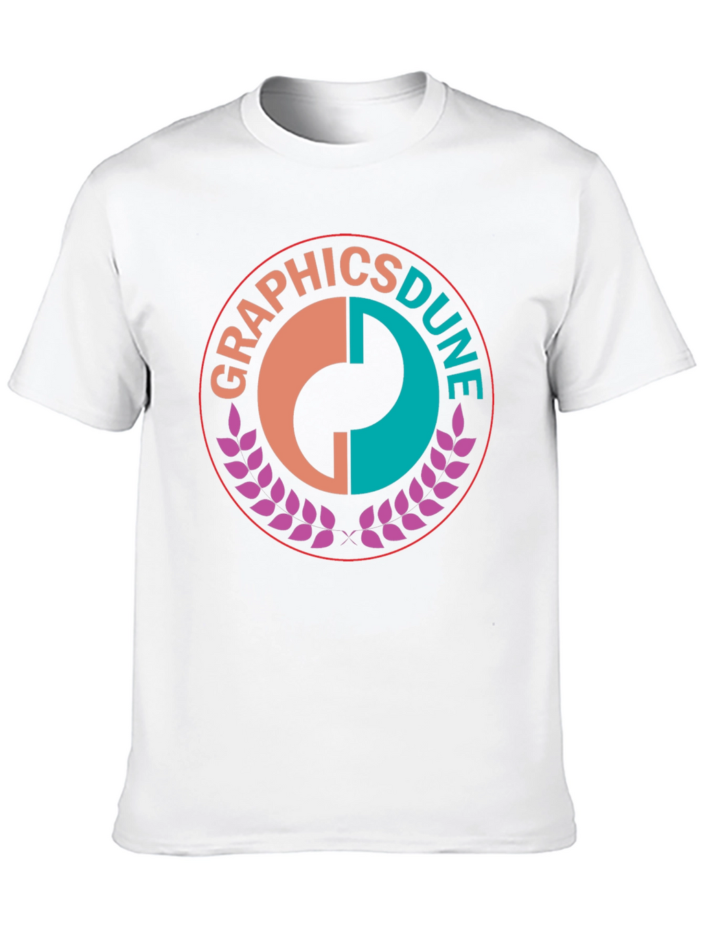 Graphics Dune Tee - Stylish Round Logo Black T-Shirt