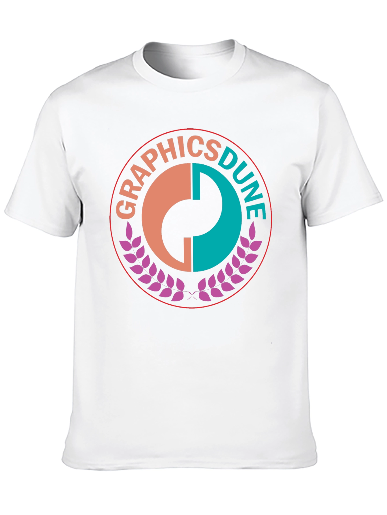Graphics Dune Tee - Stylish Round Logo Black T-Shirt