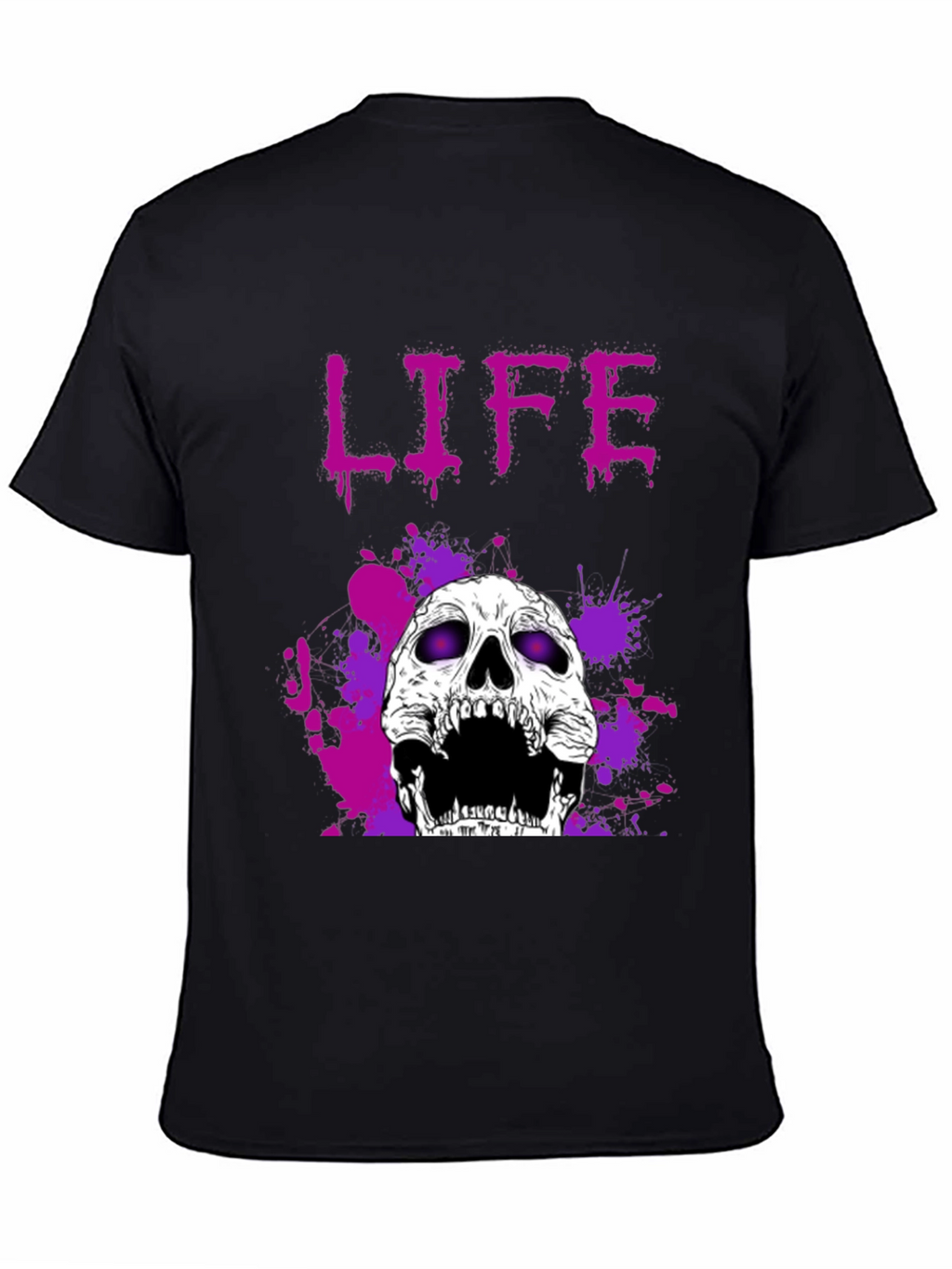Life Skull Graphic Tee - Black