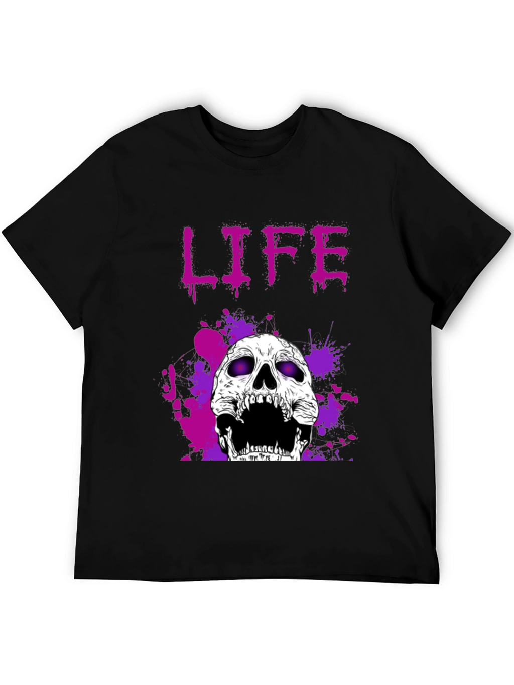 Life Skull Graphic Tee - Black