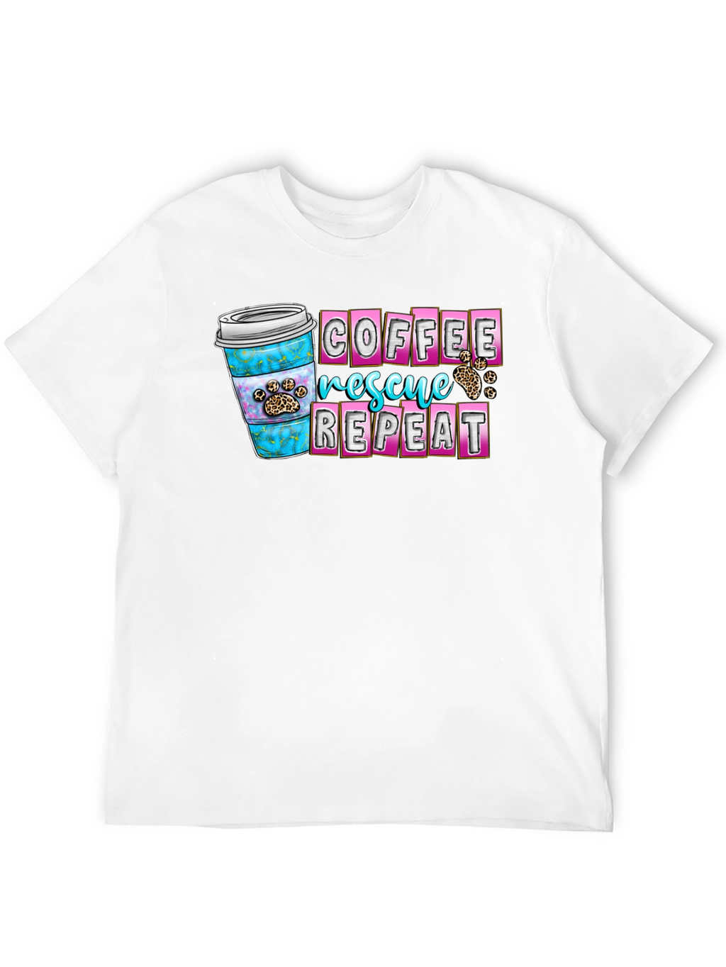 Coffee Rescue Repeat Graphic T-Shirt