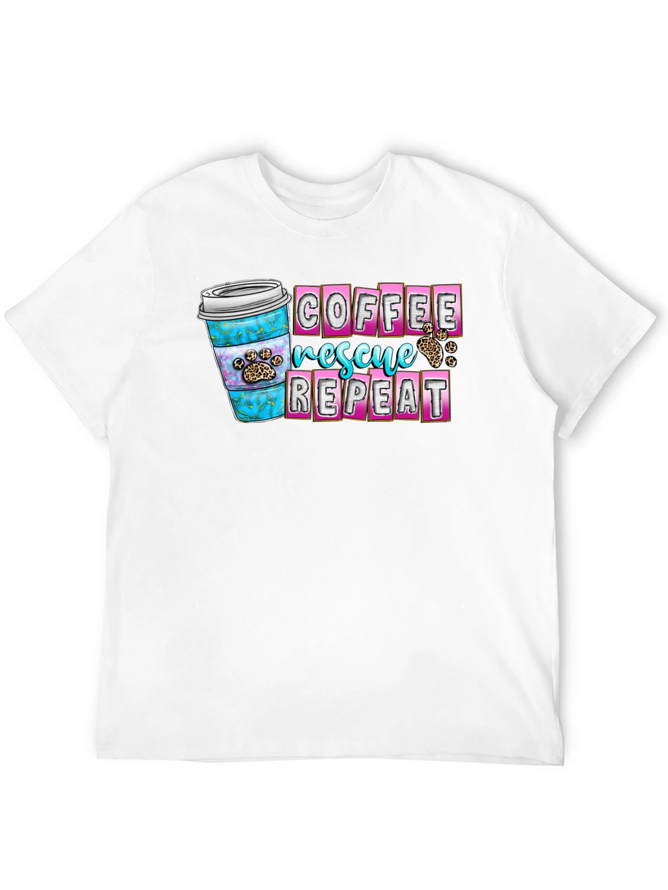 Coffee Rescue Repeat Graphic T-Shirt