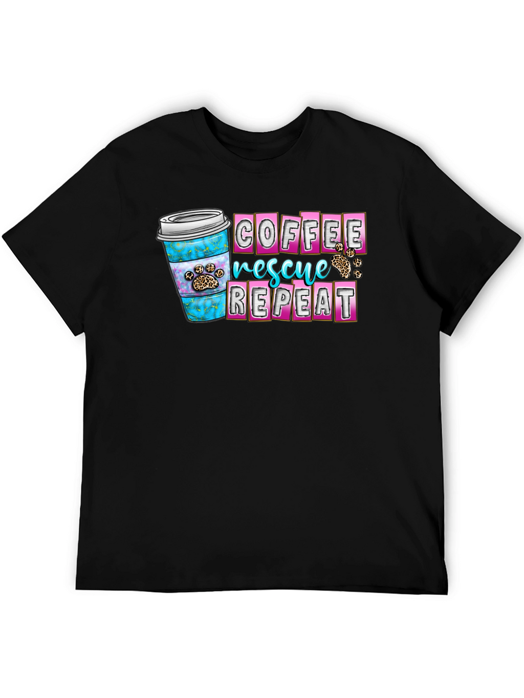 Coffee Rescue Repeat Graphic T-Shirt