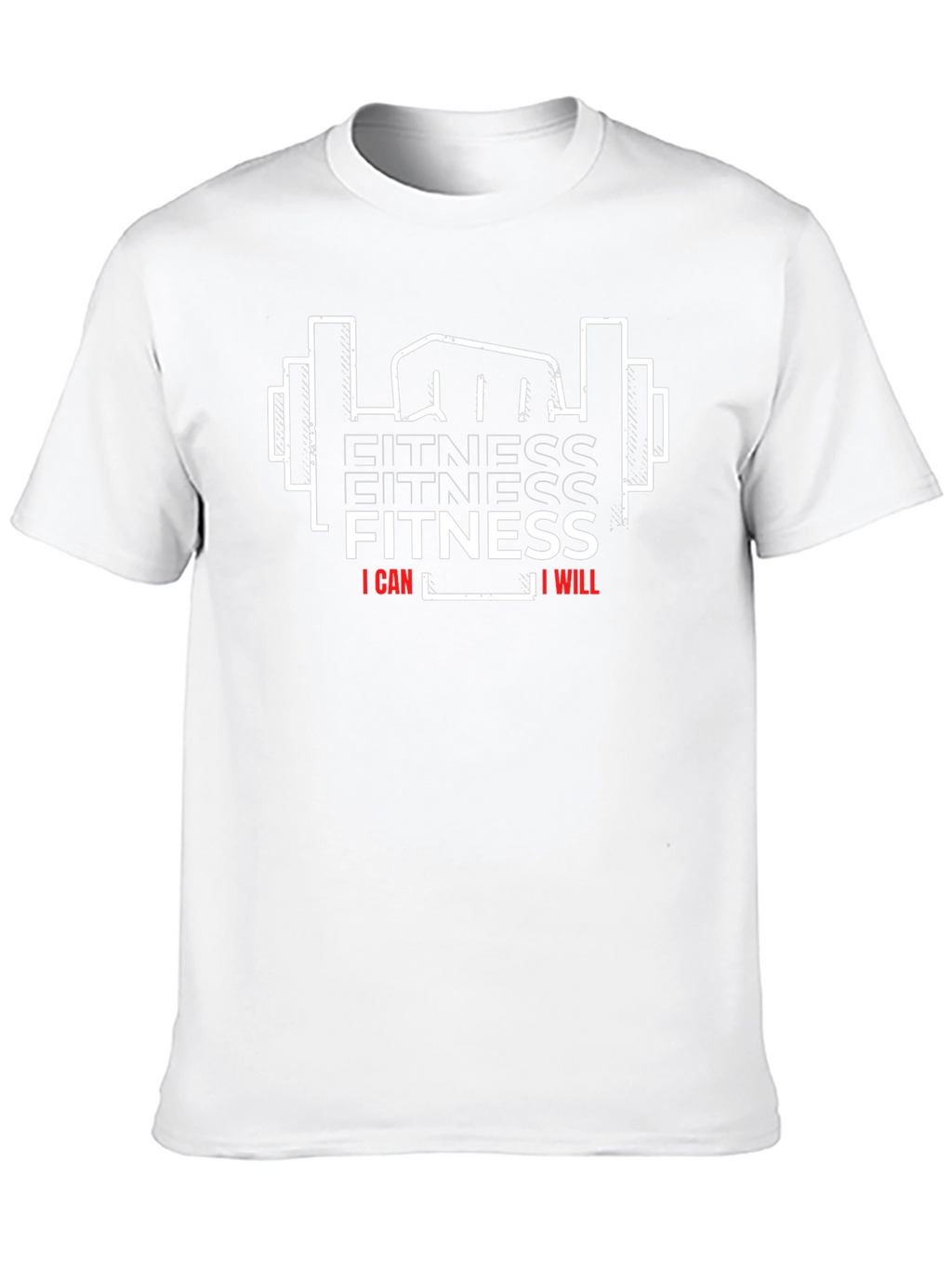 Fitness I Can I Will Black T-Shirt