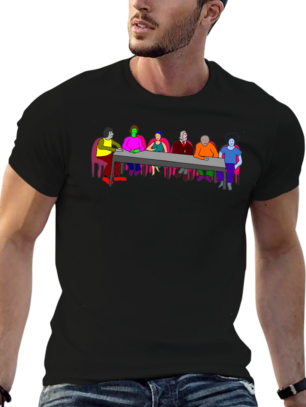 Colorful Abstract Dinner T-Shirt