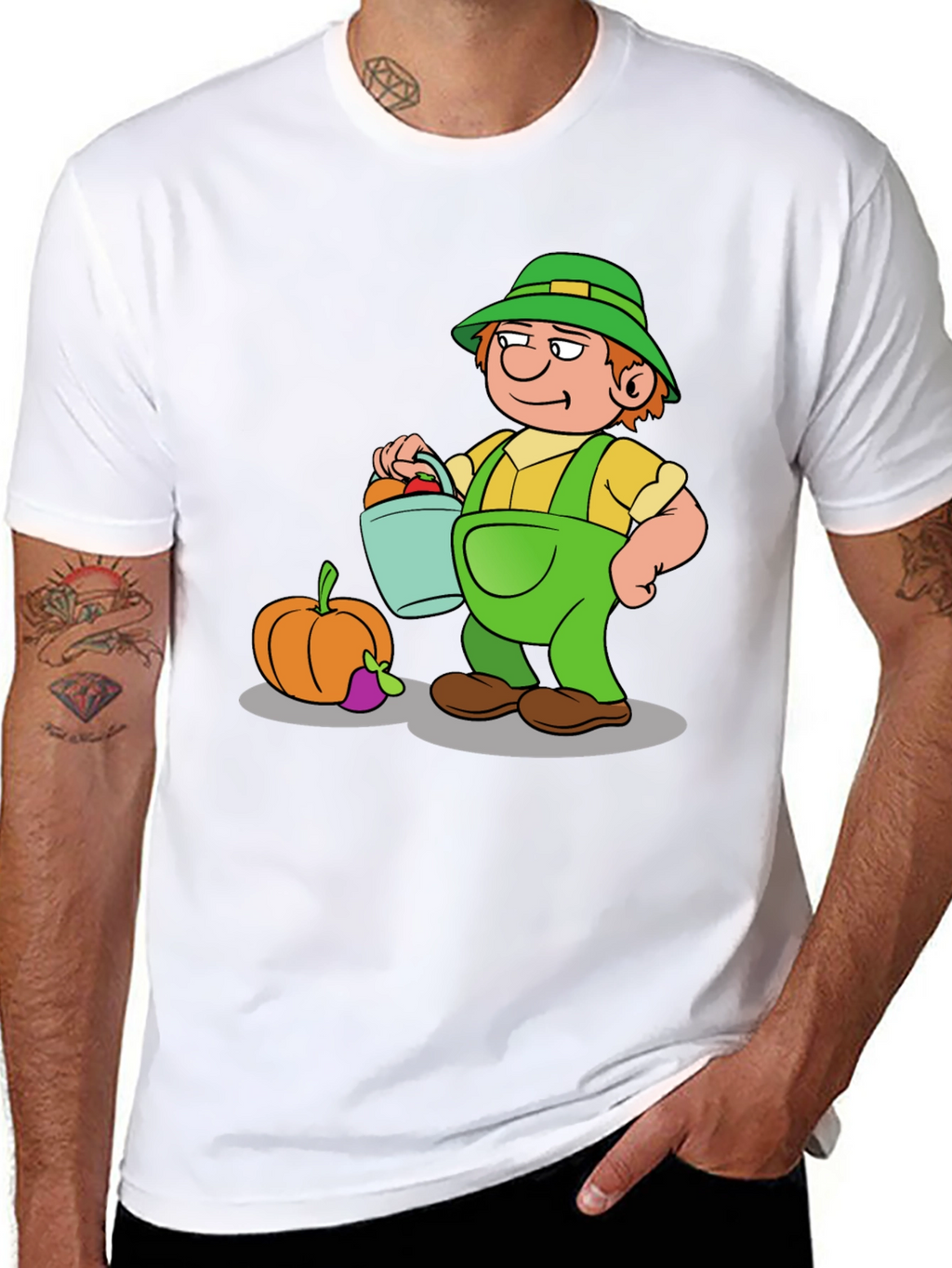 Cartoon Farmer Graphic Tee