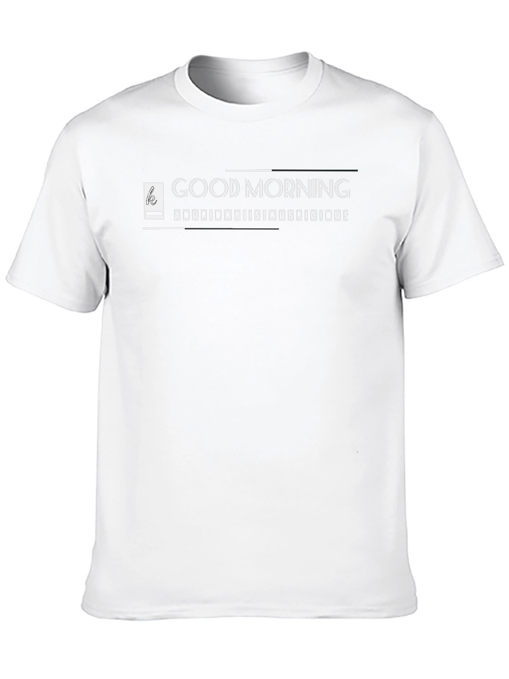 Good Morning Auspicious Day Black T-Shirt
