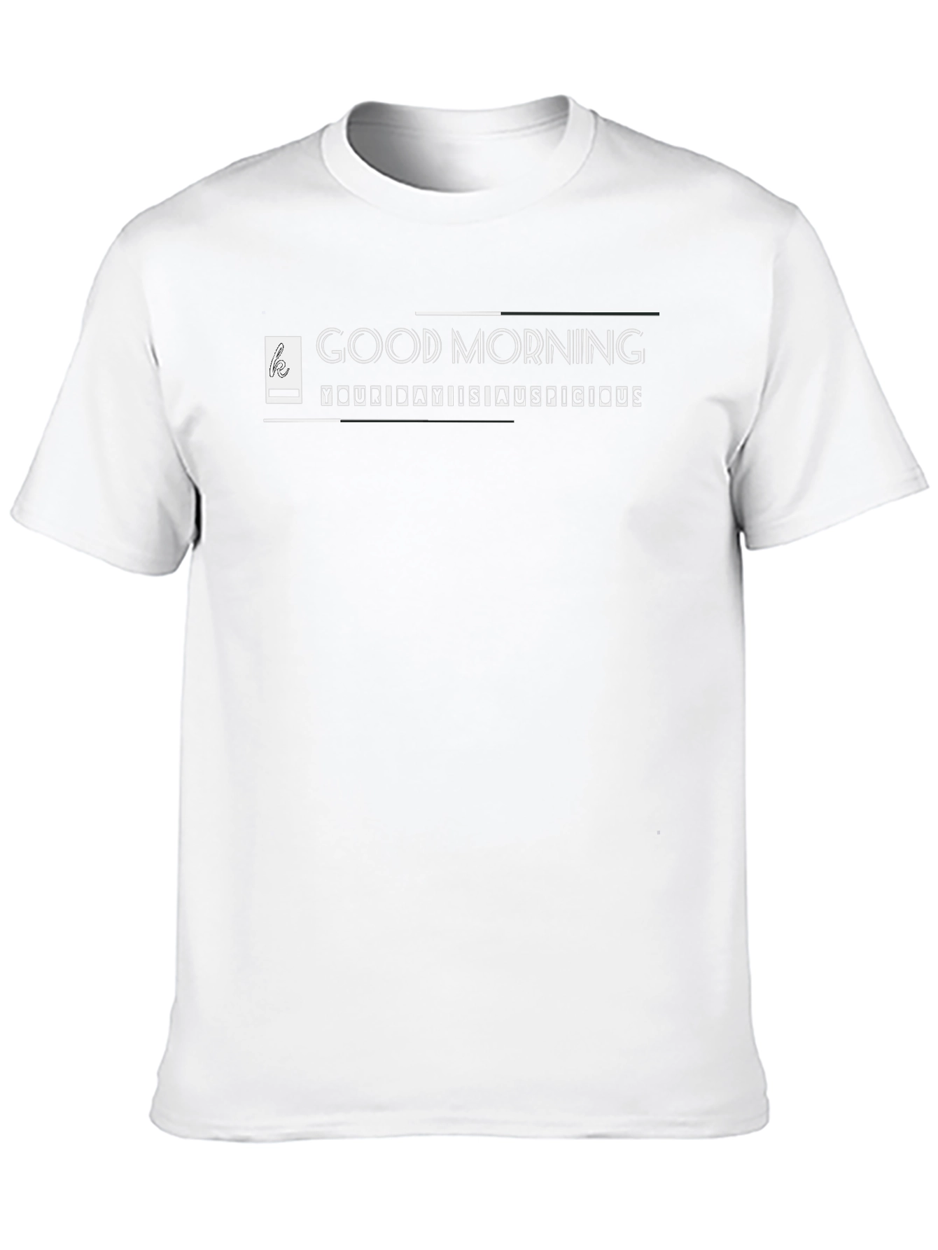 Good Morning Auspicious Day Black T-Shirt