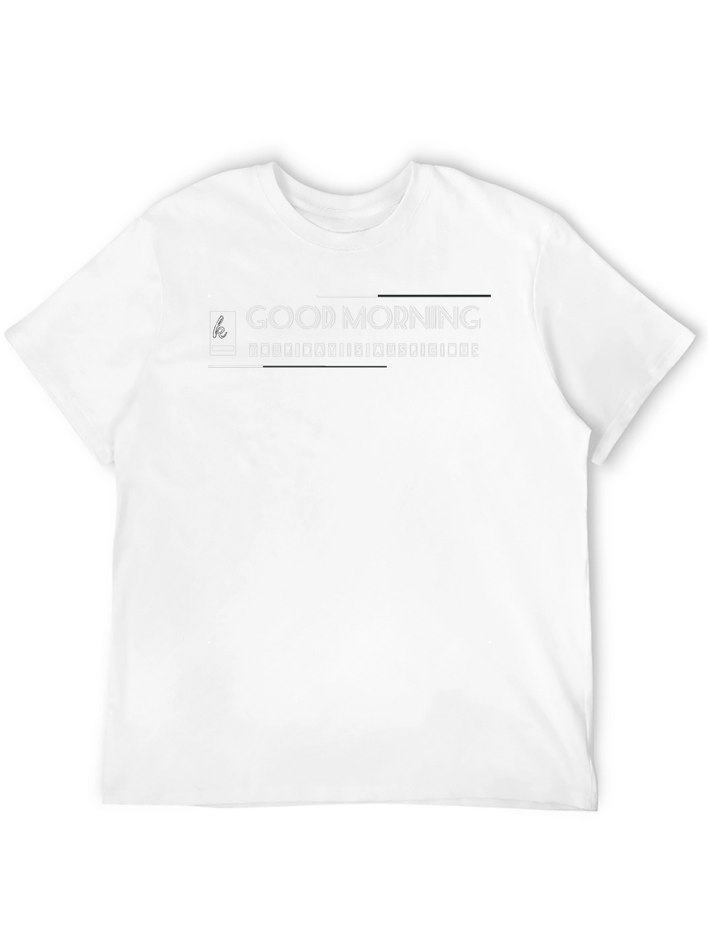 Good Morning Auspicious Day Black T-Shirt
