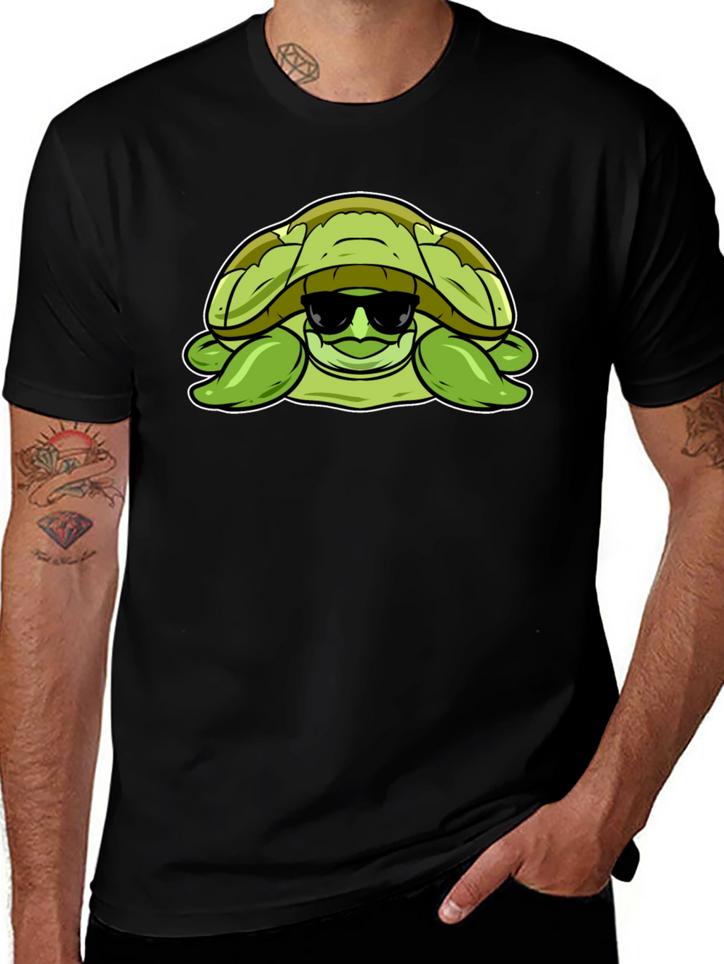 Cool Turtle Graphic T-Shirt