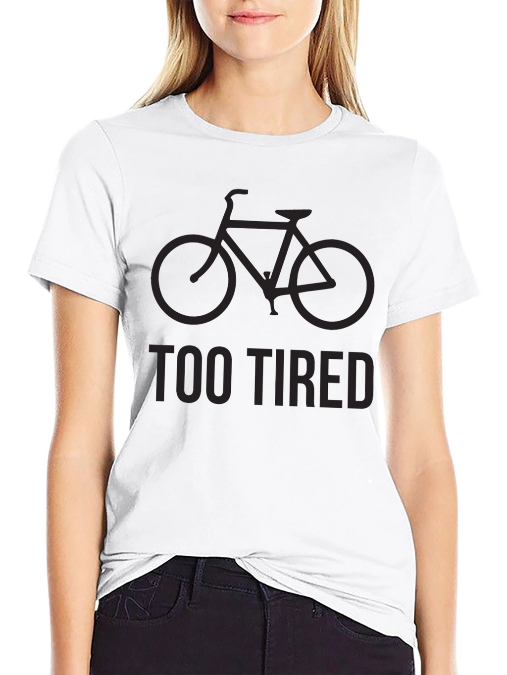 Too Tired to Ride Bike Graphic T-Shirt