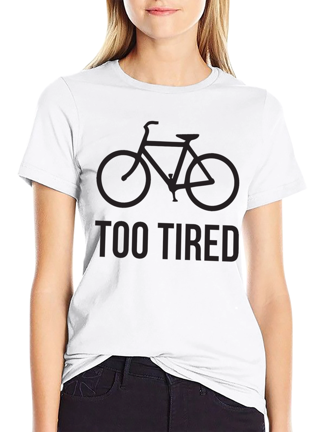 Too Tired to Ride Bike Graphic T-Shirt