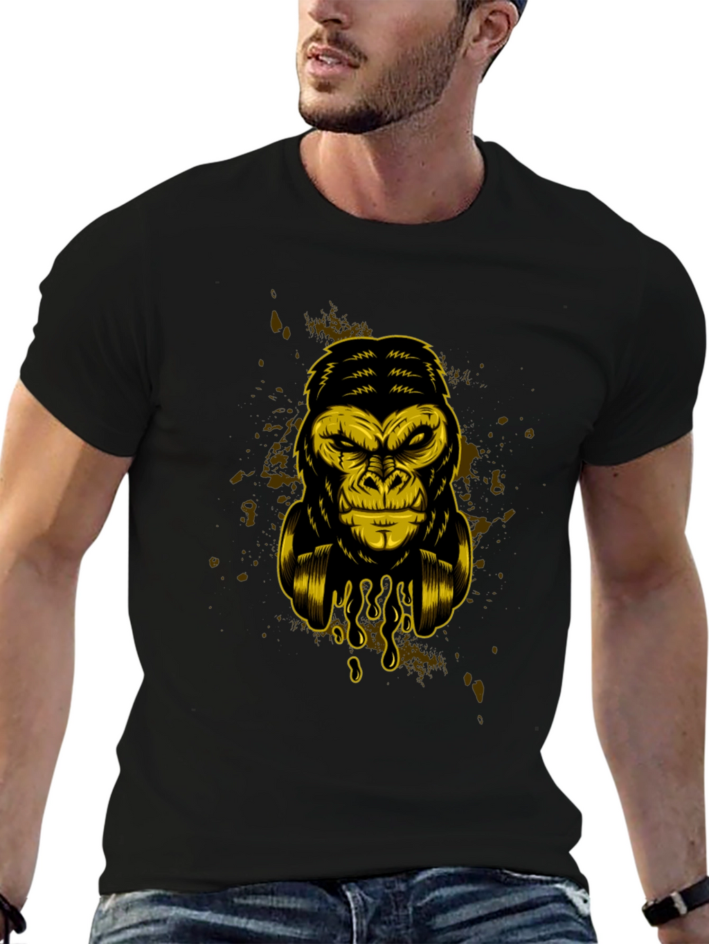 Cool Gorilla Graphic T-Shirt - Black