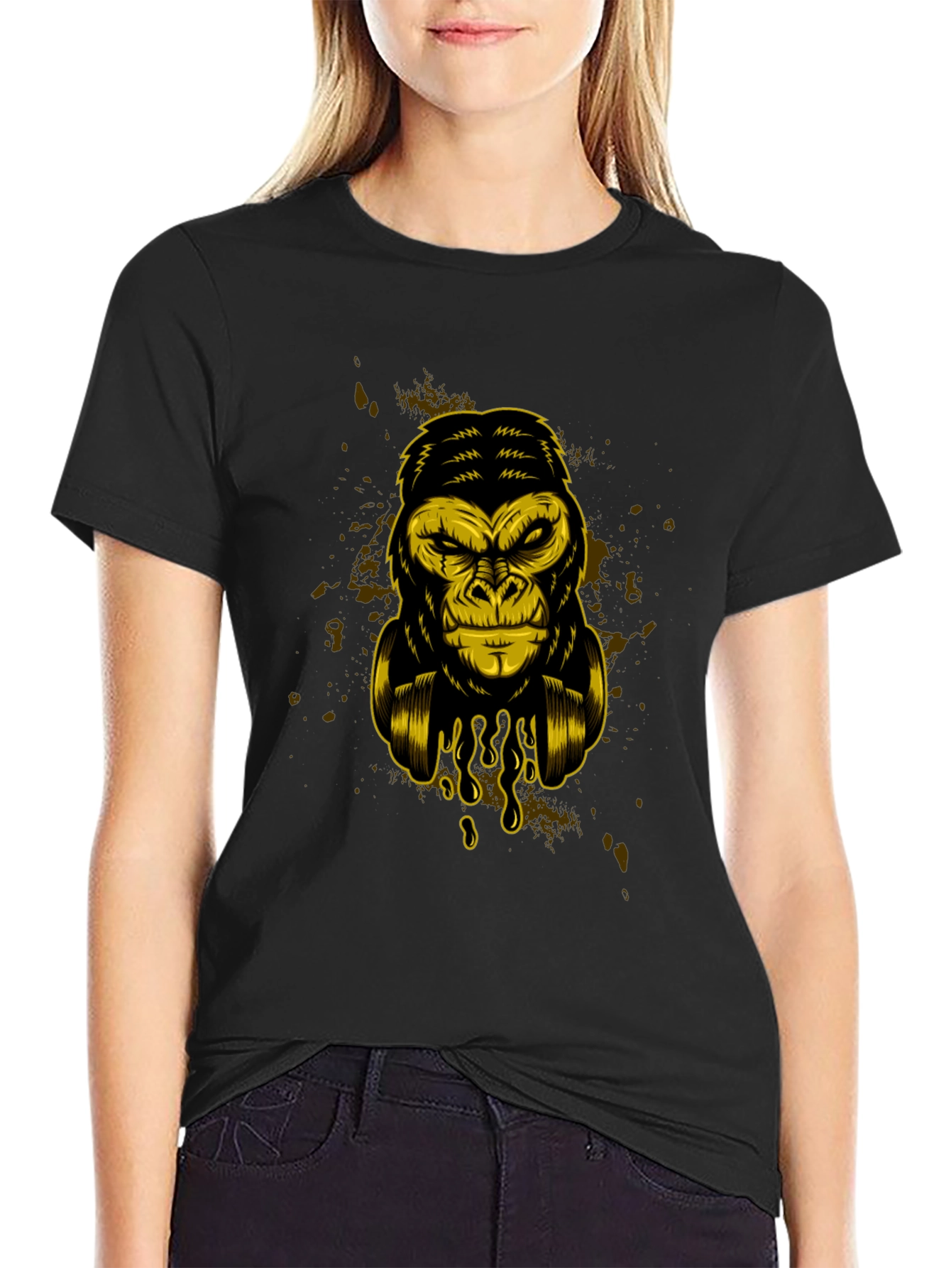Cool Gorilla Graphic T-Shirt - Black