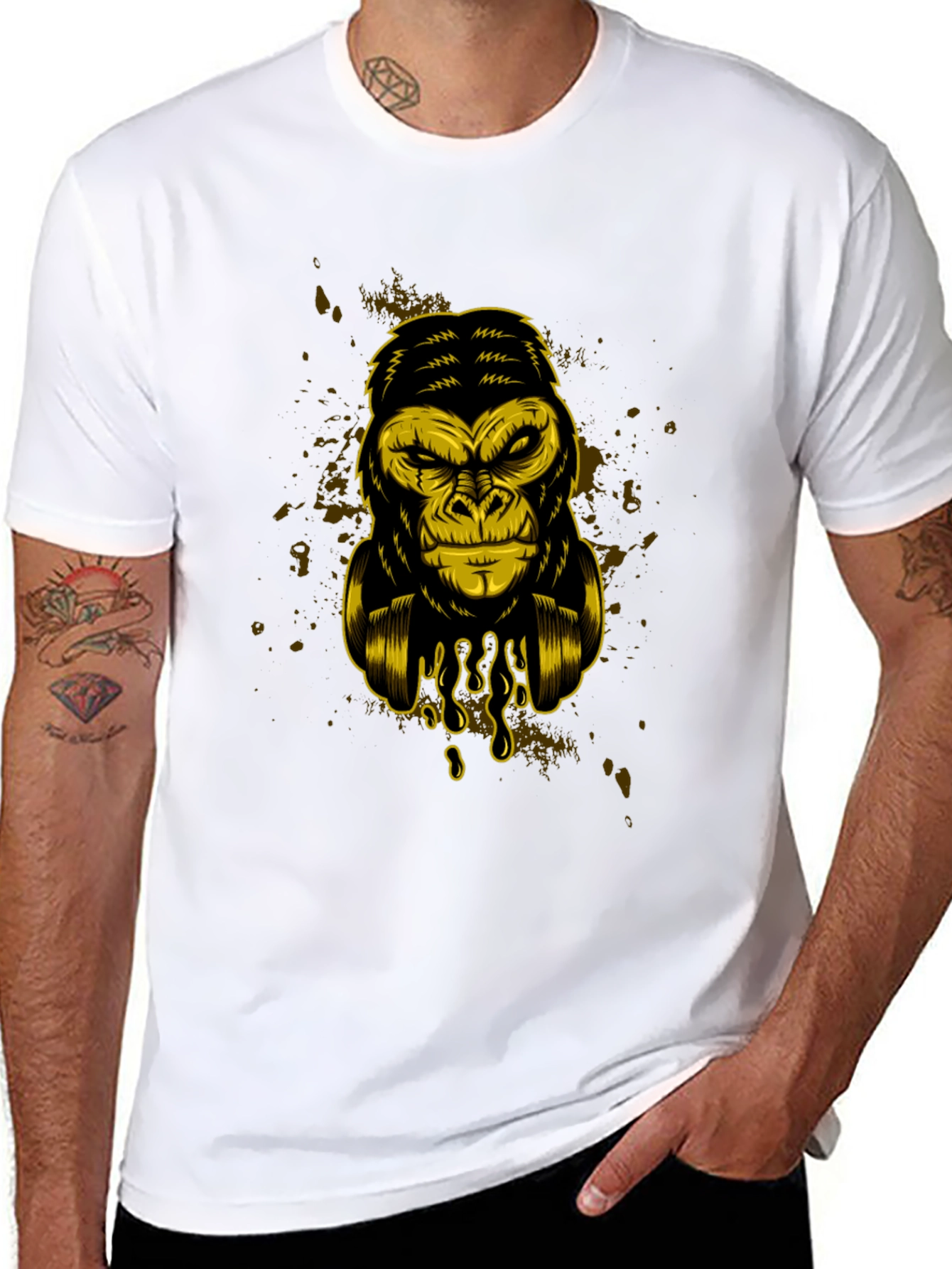 Cool Gorilla Graphic T-Shirt - Black
