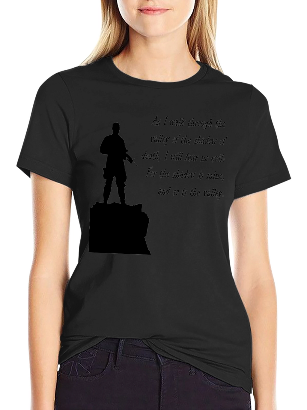 Black T-Shirt: Soldier & Shadow Verse