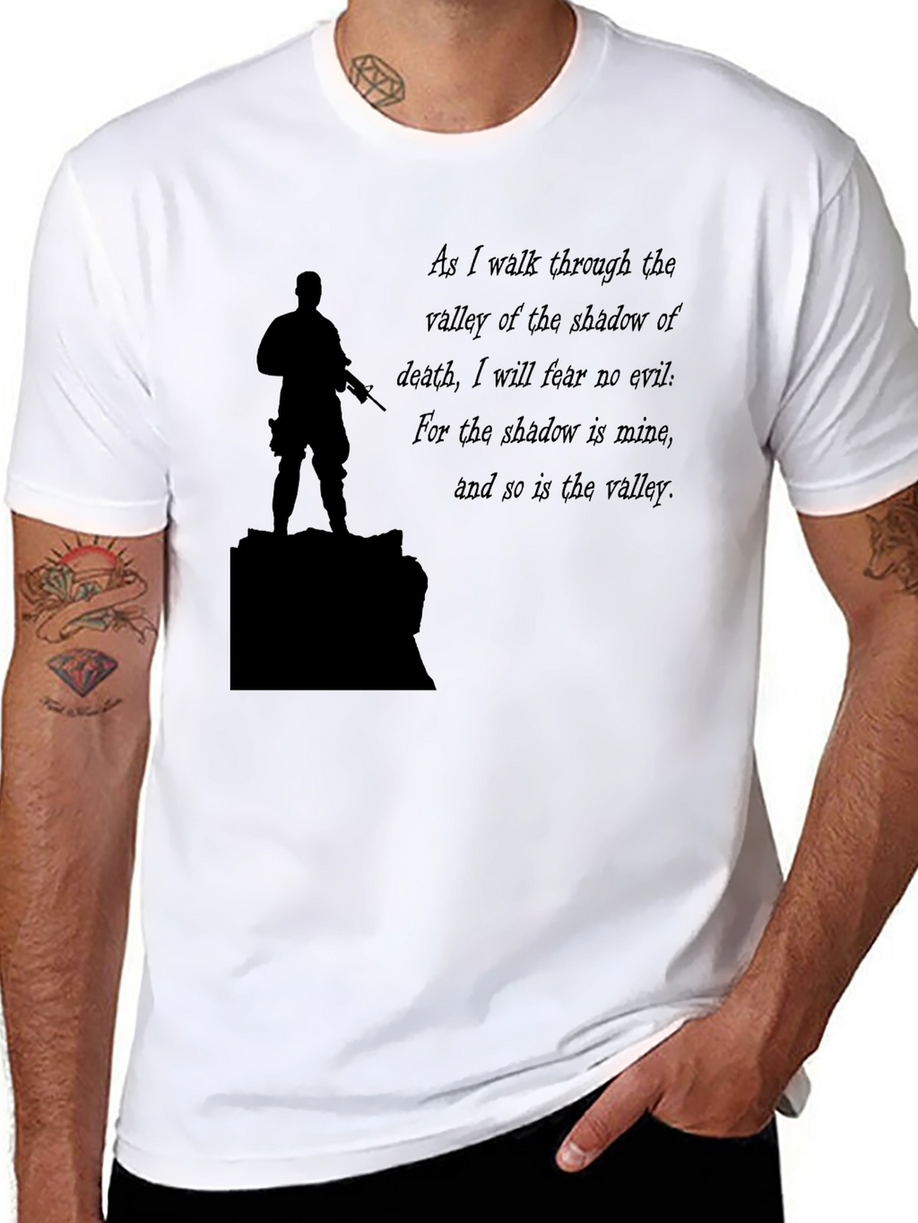Black T-Shirt: Soldier & Shadow Verse