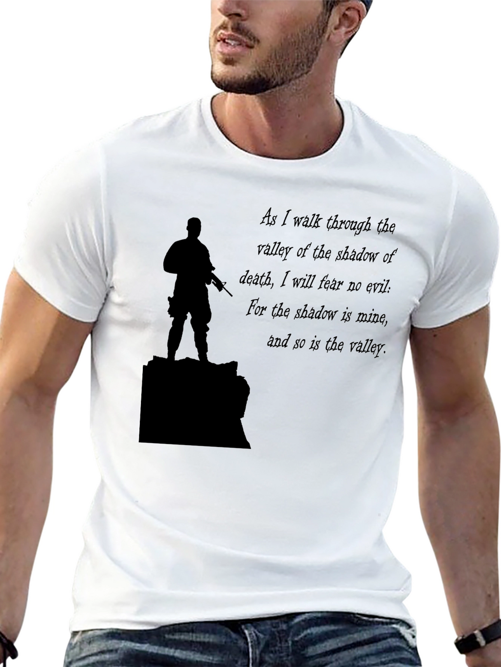 Black T-Shirt: Soldier & Shadow Verse