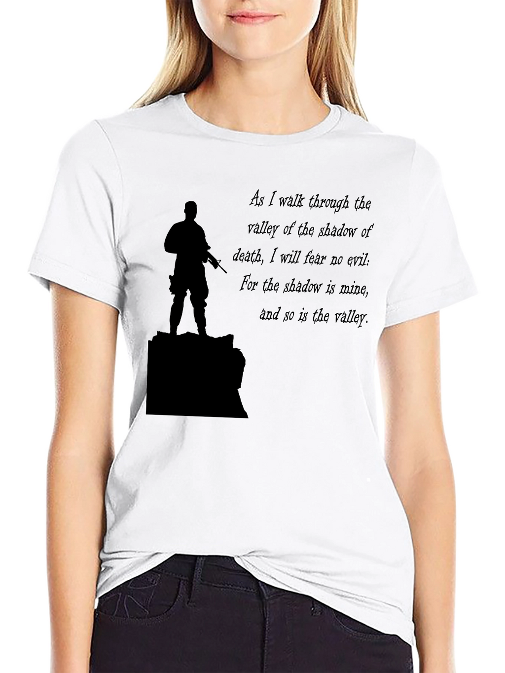 Black T-Shirt: Soldier & Shadow Verse