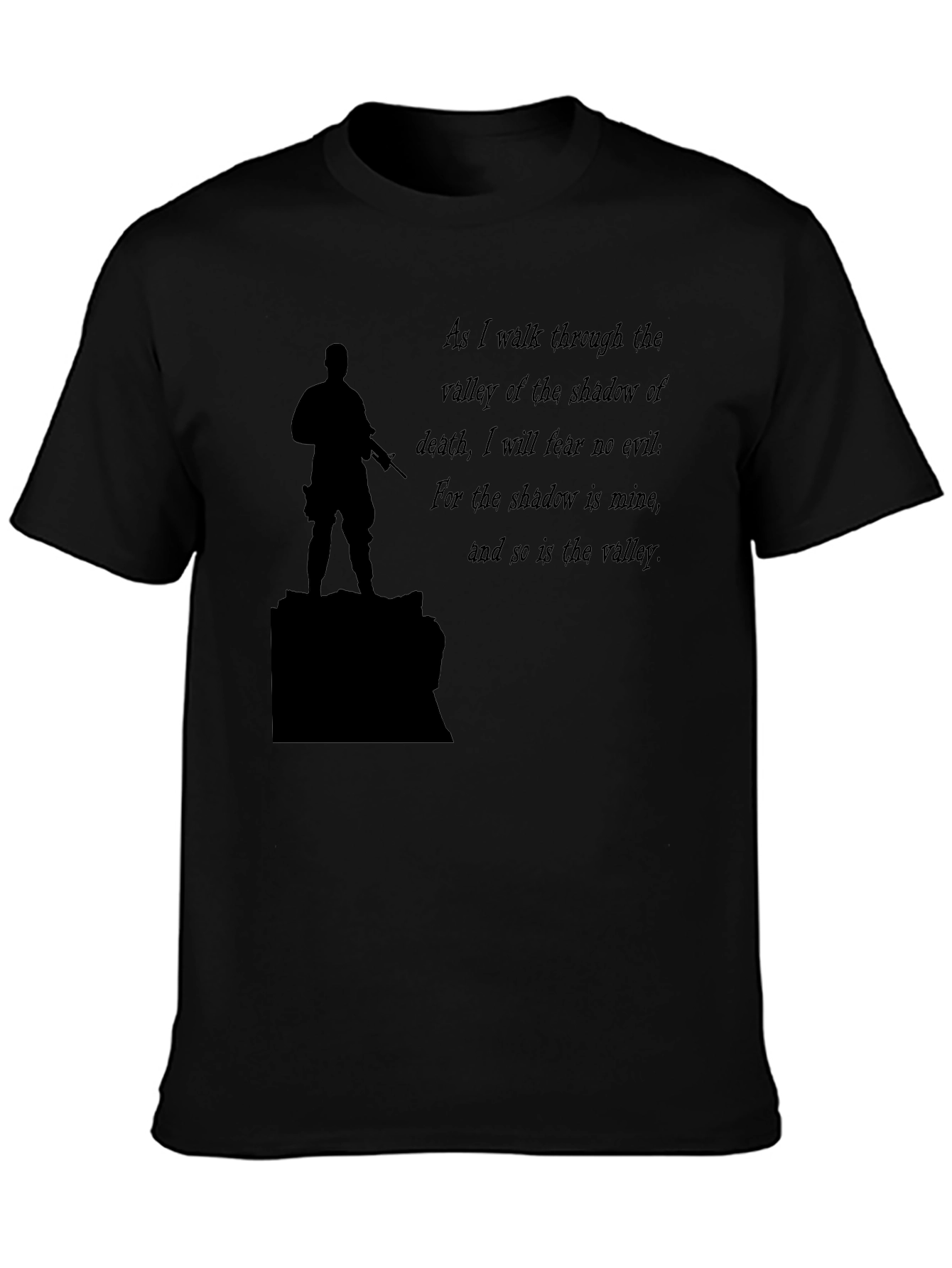 Black T-Shirt: Soldier & Shadow Verse