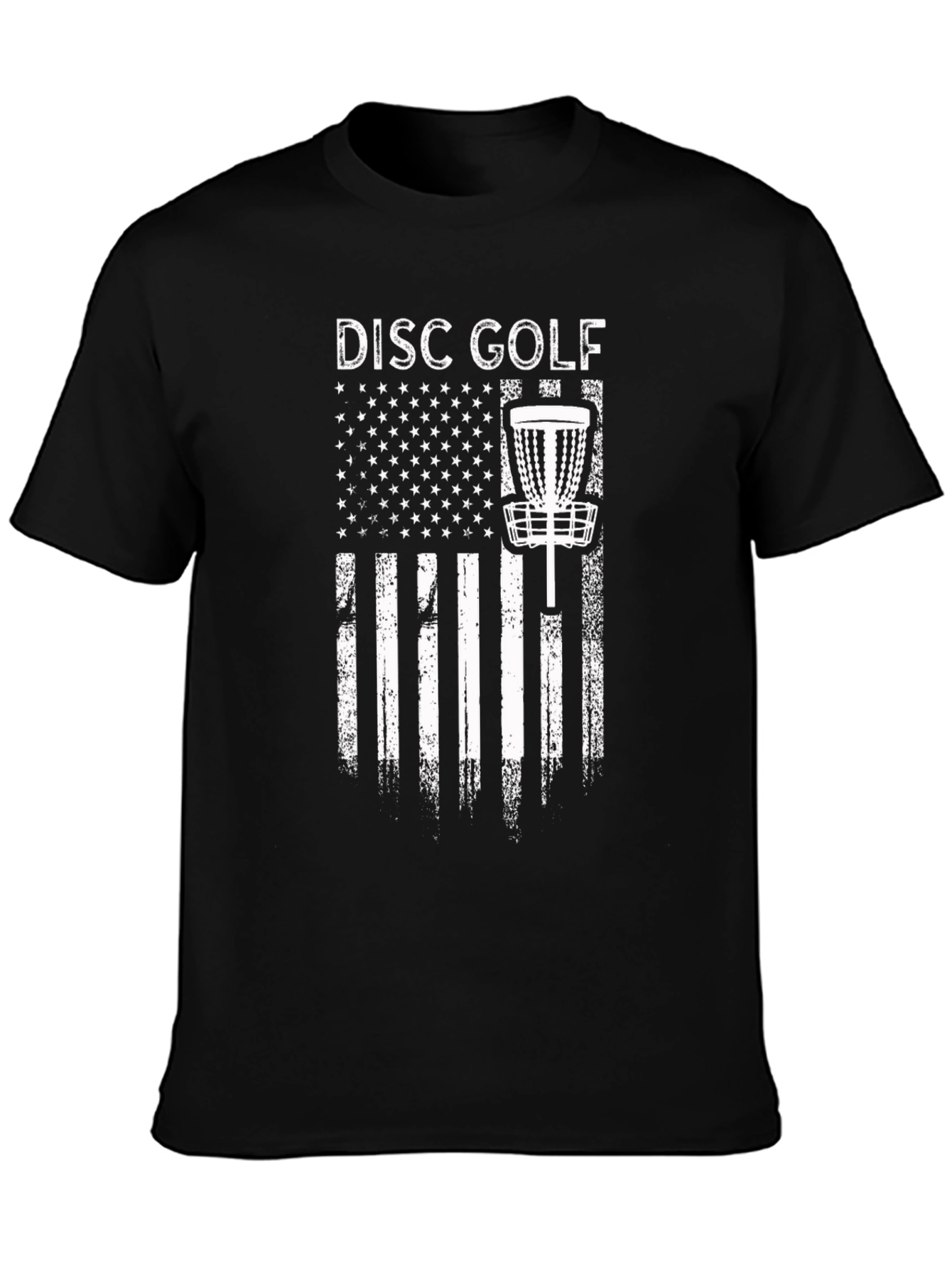 Disc Golf Patriotic T-Shirt - Black