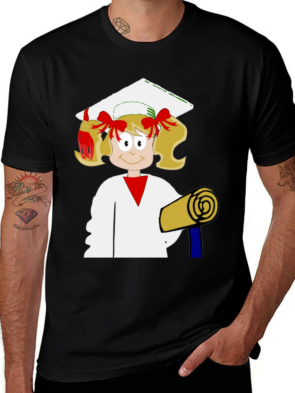 Graduation Girl Black T-Shirt