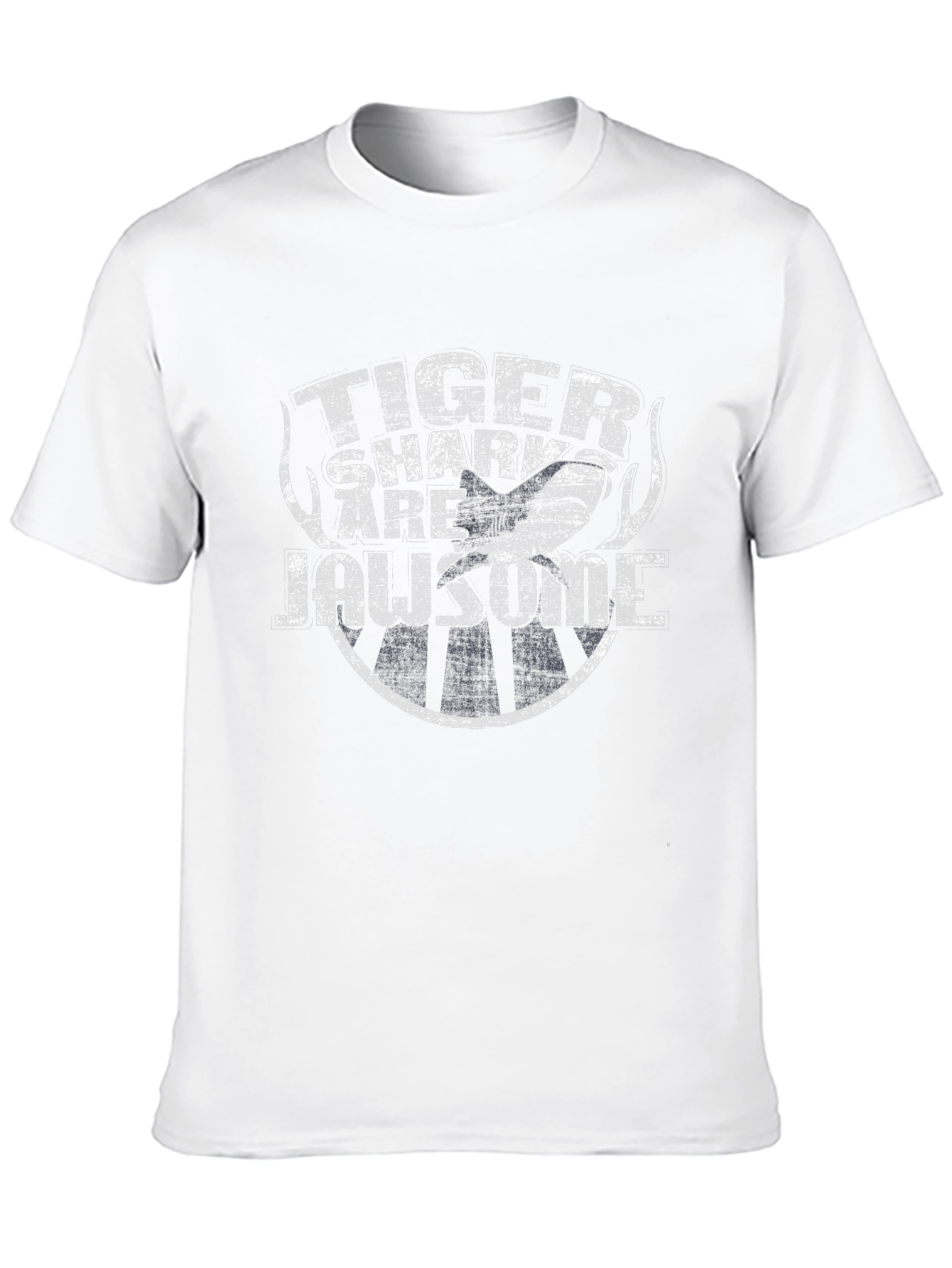 Tiger Shark Are Jawsome Black T-Shirt