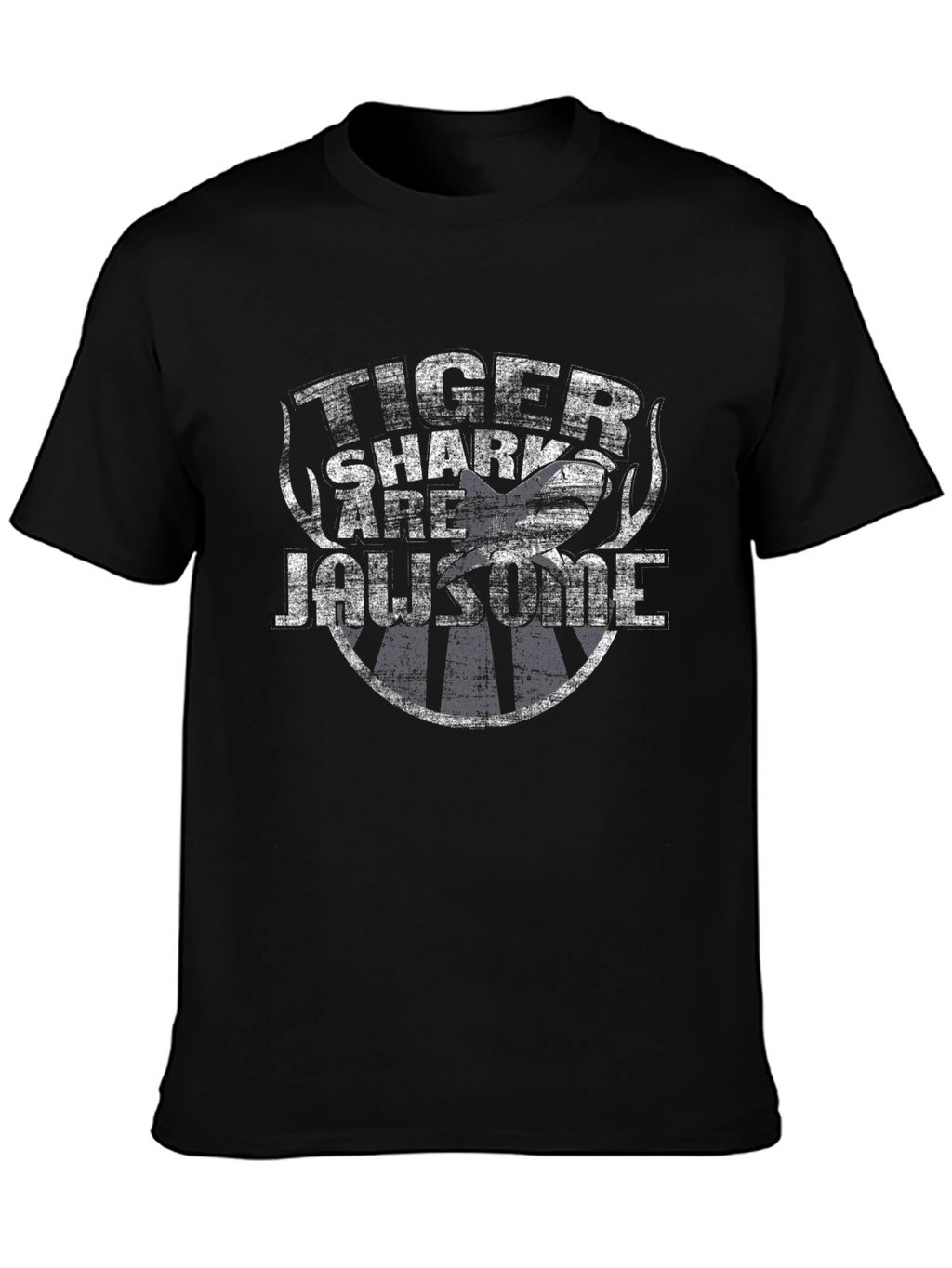 Tiger Shark Are Jawsome Black T-Shirt