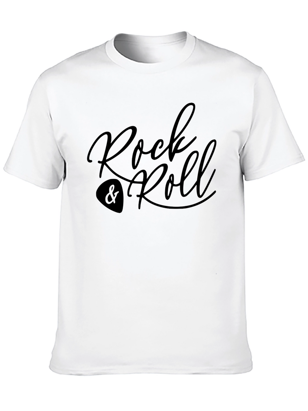 Rock & Roll Graphic Tee - Black Casual Style