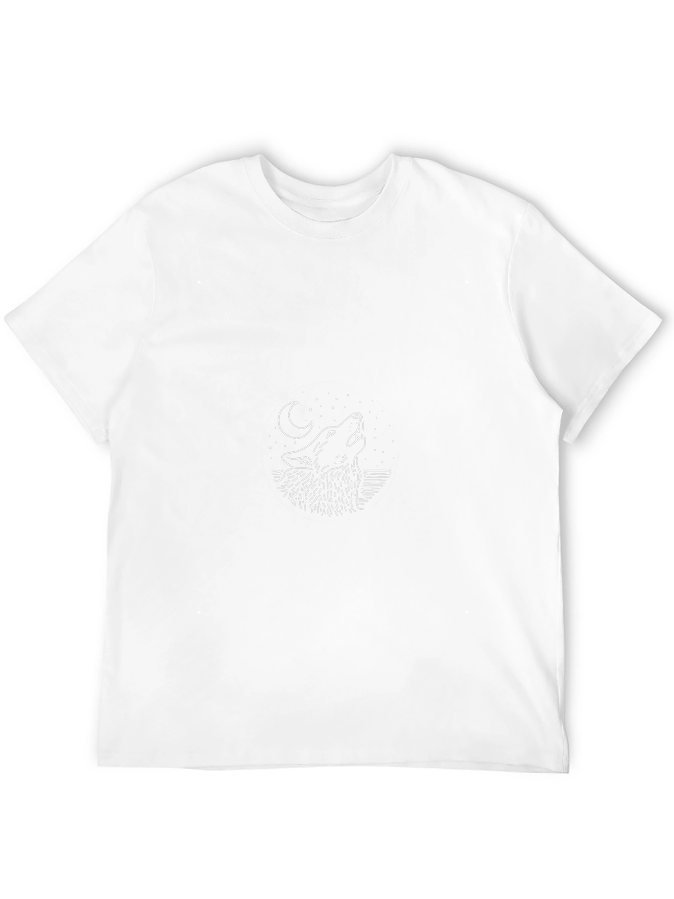 Mens Black Wolf Moon Graphic Tee