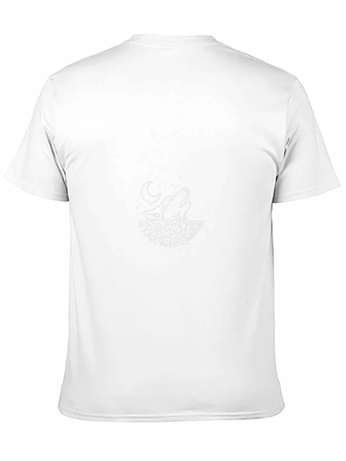 Mens Black Wolf Moon Graphic Tee