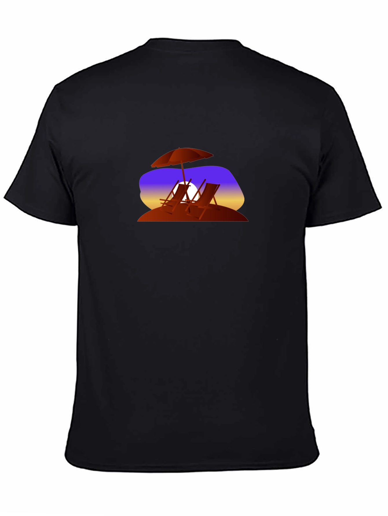 Sunset Beach Chairs Graphic T-Shirt