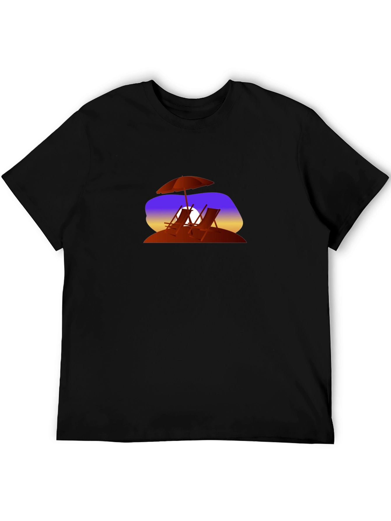 Sunset Beach Chairs Graphic T-Shirt