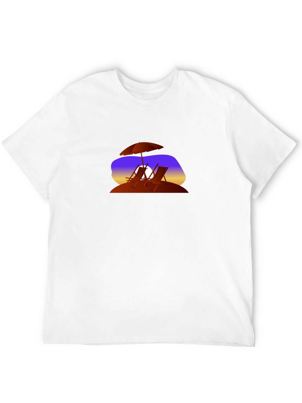 Sunset Beach Chairs Graphic T-Shirt