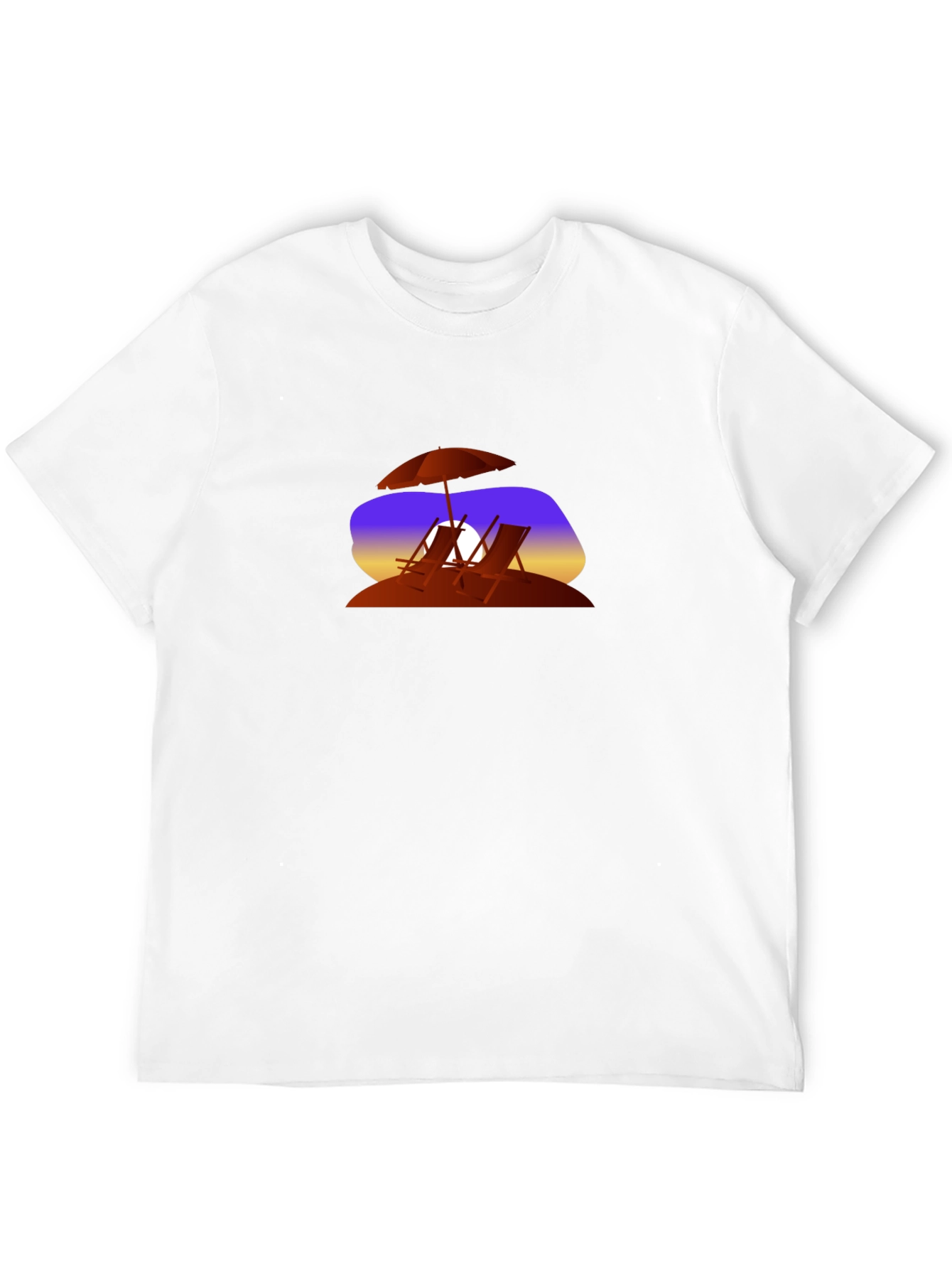Sunset Beach Chairs Graphic T-Shirt
