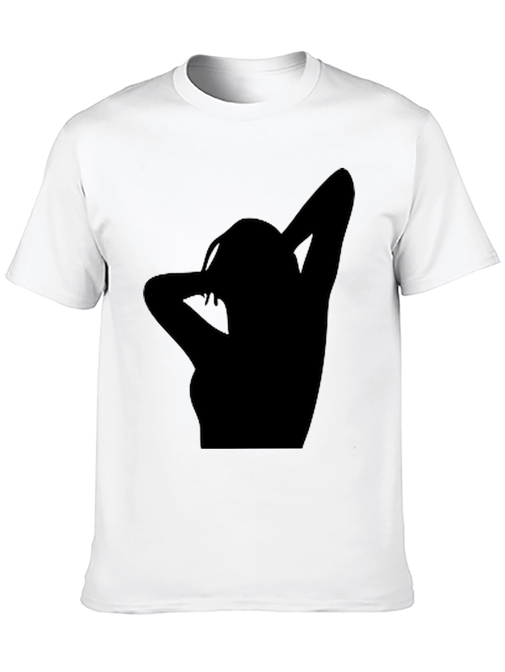 Silhouette Graphic Print Tee - Casual Black T-Shirt