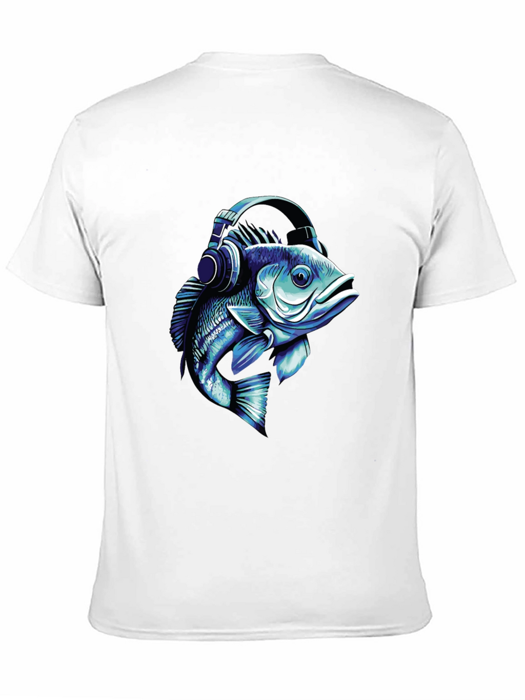 Fish with Headphones Graphic T-Shirt