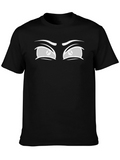 Funny Anime Eyes Graphic Tee - Unisex Black T-Shirt