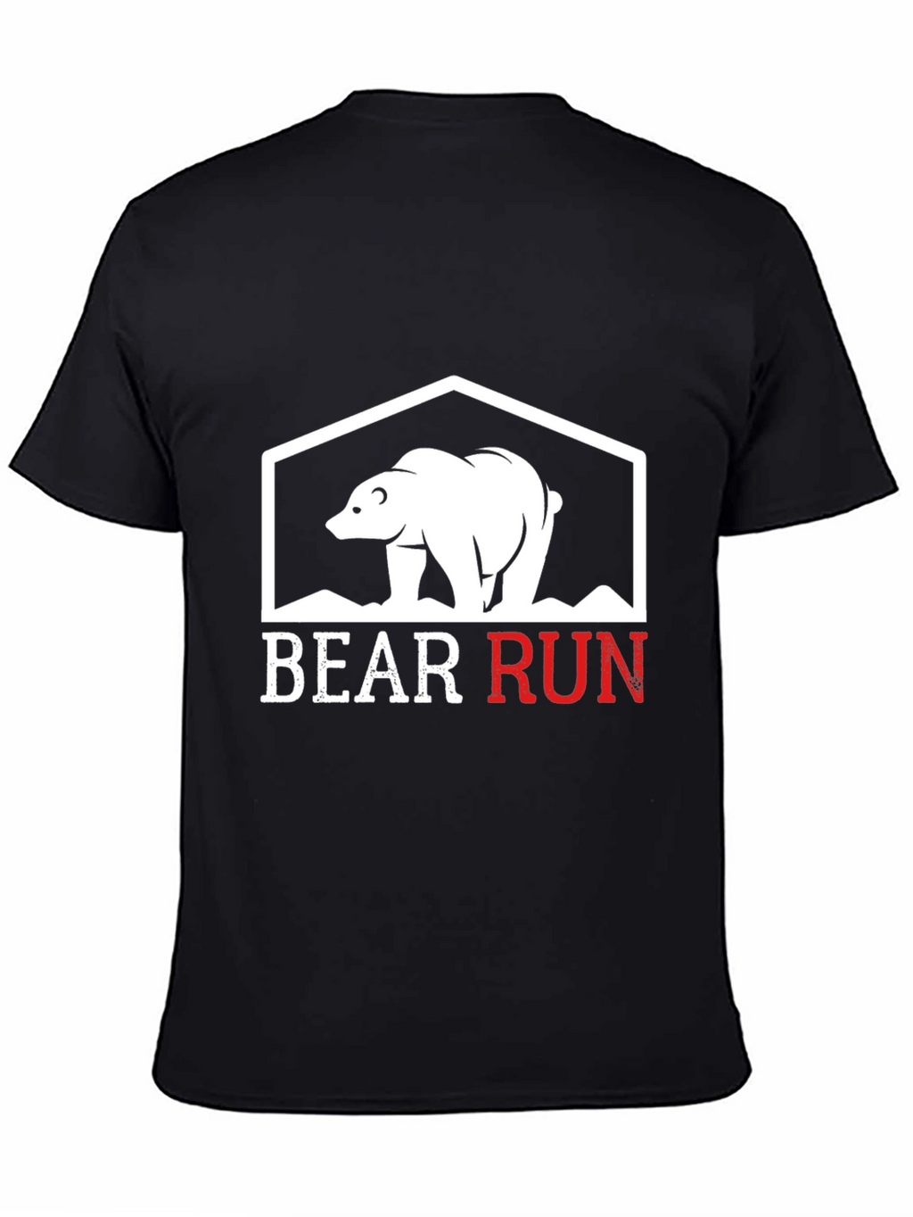 Bear Run Graphic Tee - Black Casual T-Shirt