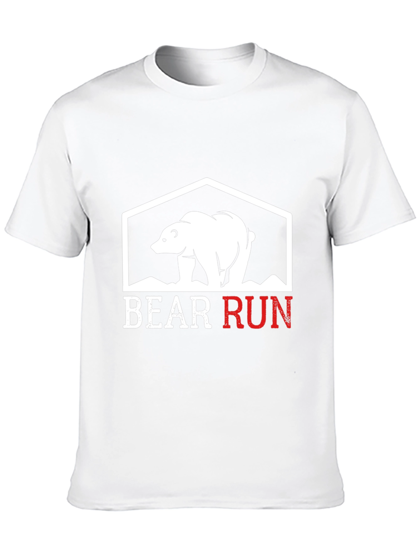 Bear Run Graphic Tee - Black Casual T-Shirt