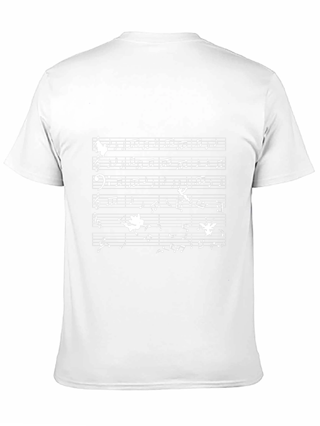 Musical Notes T-Shirt - Black Cotton Tee