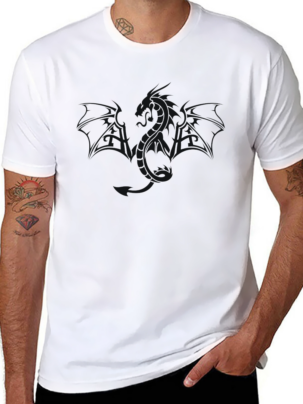 Classic Black Cotton Blend Tee